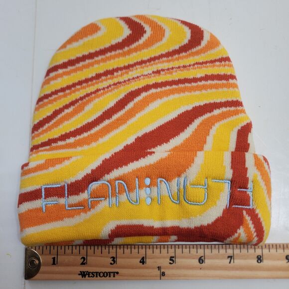 Flan Labs Stripes Beanie Hat Embroidered One Size Fits ALL 100% Cotton Knit NWT - Picture 3 of 7